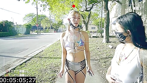 Hawt blonde babe with huge tits fucks