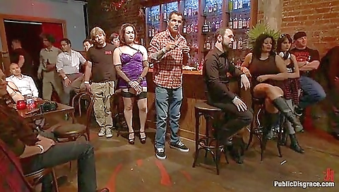 Slutty brunette hair fucks for cock school